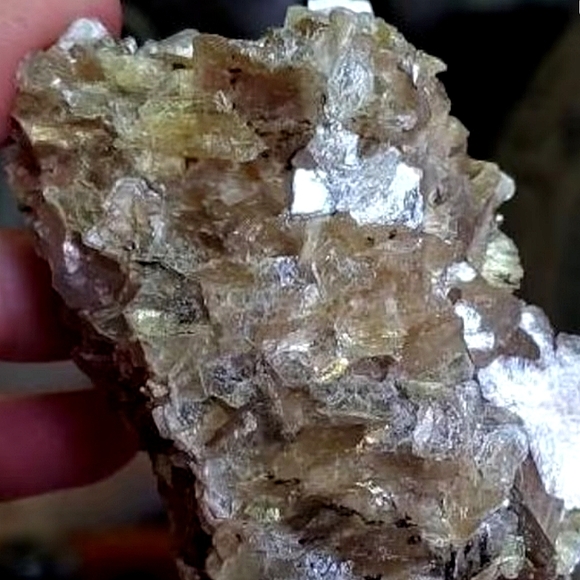 Golden Star Mica (Muscovite) Cluster From Brazilian - Picture 14 of 17